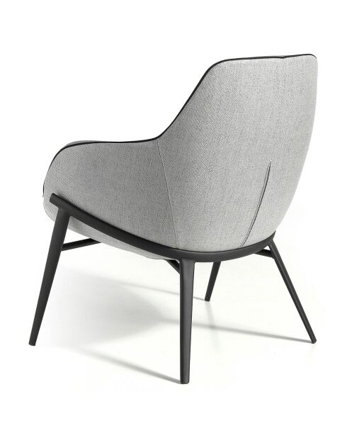 Fauteuil Confident gris/noir  - 76x67x84 cm