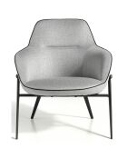 Fauteuil Confident gris/noir  - 76x67x84 cm