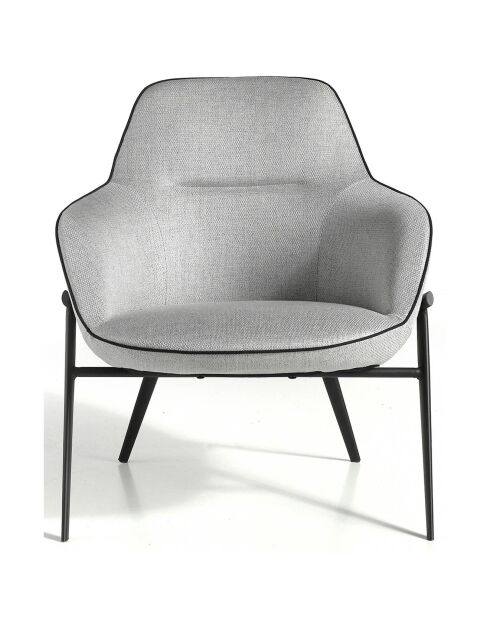 Fauteuil Confident gris/noir  - 76x67x84 cm