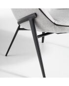 Fauteuil Confident gris/noir  - 76x67x84 cm