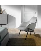 Fauteuil Confident gris/noir  - 76x67x84 cm