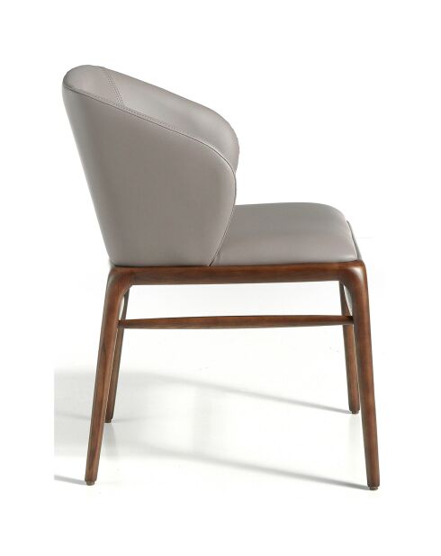 Chaise de table de salle à manger vison/noyer - 55x60x76 cm