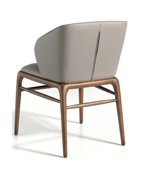 Chaise de table de salle à manger vison/noyer - 55x60x76 cm