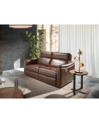 Beistelltisch mit Nussbaum/schwarzer Platte - 50x50x52 cm