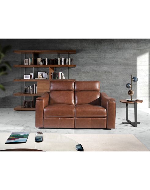 Tavolino con piano in noce/nero - 50x50x52 cm