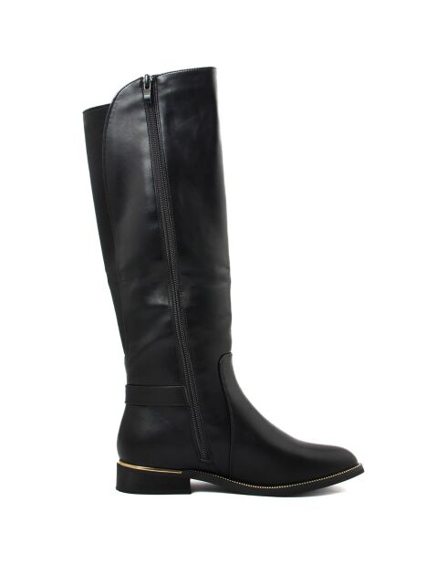 Bottes Idalie noires - Talon 6.5 cm