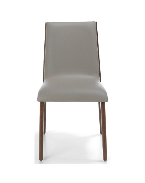 Chaise de table de salle à manger vison/noyer - 46x59x82 cm