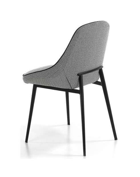 Grauer/schwarzer Esstischstuhl - 52x56x80 cm