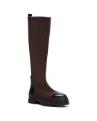 Bottes Dolly marron/noir - Talon 5.5 cm