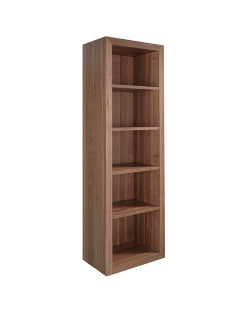 Bibliothèque en bois plaqué noyer  - 65x40x200 cm