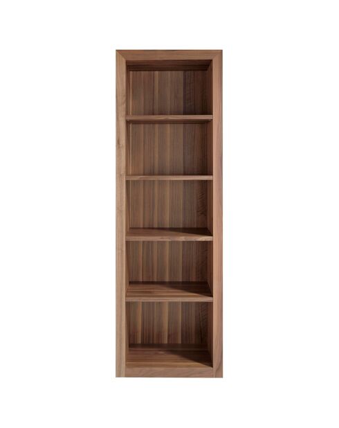 Bibliothèque en bois plaqué noyer  - 65x40x200 cm