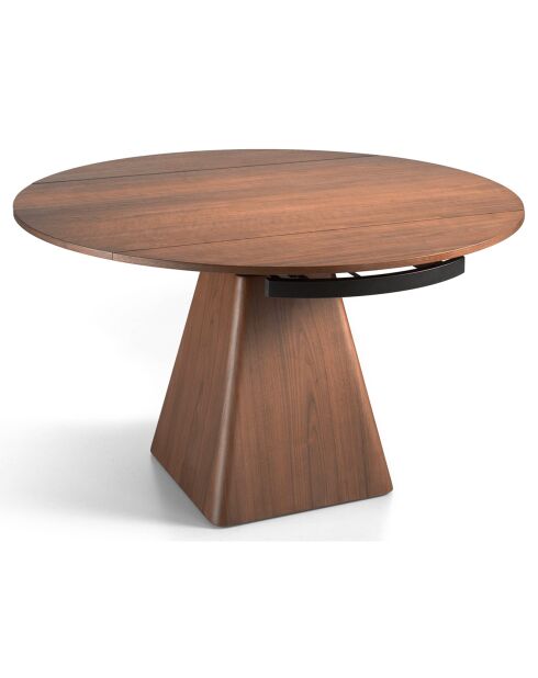 Table de salle à manger extensible noyer/noir - 80x140x75 cm