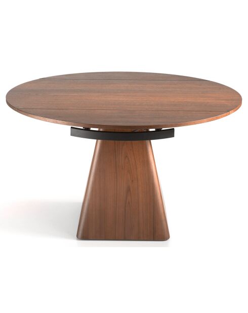 Table de salle à manger extensible noyer/noir - 80x140x75 cm