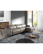 Table basse ronde noir/bronze - 90x90x30 cm