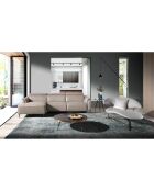 Table basse ronde noir/bronze - 90x90x30 cm