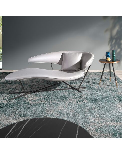 Table basse ronde noir/bronze - 90x90x30 cm