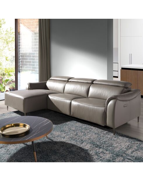 Table basse ronde noir/bronze - 90x90x30 cm