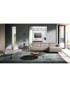 Table basse ronde noir/bronze - 90x90x30 cm