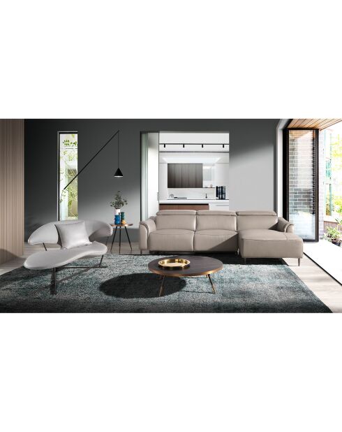 Table d'appoint ronde noir/bronze - 46x46x56 cm