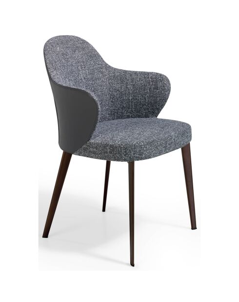 Chaise de salle à manger noir/gris - 60x63x83 cm