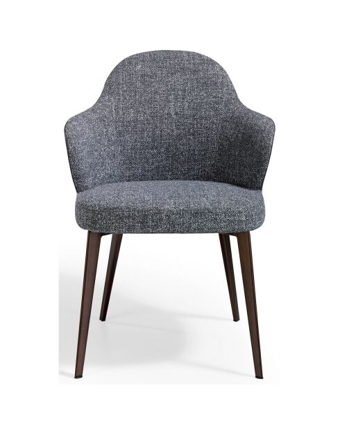 Chaise de salle à manger noir/gris - 60x63x83 cm