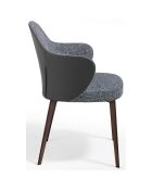 Chaise de salle à manger noir/gris - 60x63x83 cm