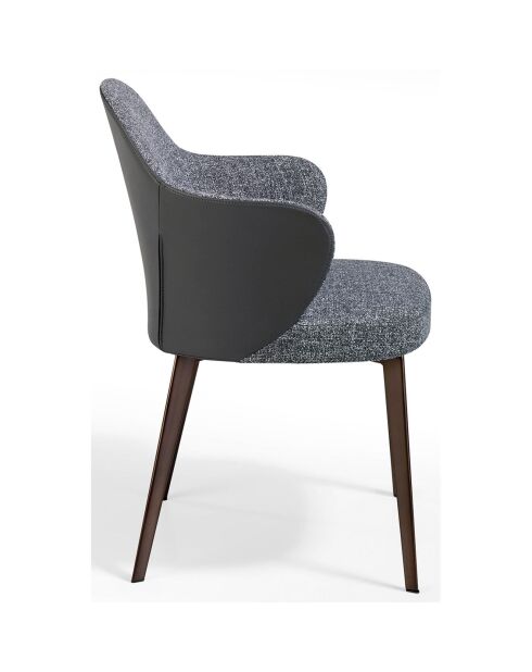 Chaise de salle à manger noir/gris - 60x63x83 cm