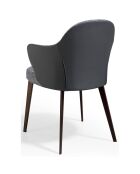 Chaise de salle à manger noir/gris - 60x63x83 cm