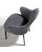 Chaise de salle à manger noir/gris - 60x63x83 cm
