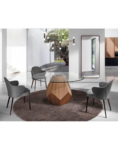 Chaise de salle à manger noir/gris - 60x63x83 cm