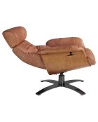 Fauteuil pivotant camel/noir - 80x84x100 cm