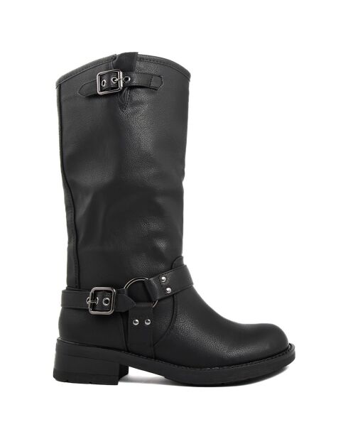 Bottes Flora noires - Talon 8 cm