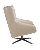 Fauteuil pivotant avec coussin appuie tête taupe/gris foncé  - 76x90x100 cm