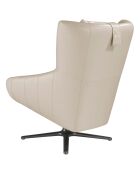 Fauteuil pivotant avec coussin appuie tête taupe/gris foncé  - 76x90x100 cm