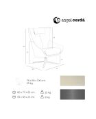 Fauteuil pivotant avec coussin appuie tête taupe/gris foncé  - 76x90x100 cm