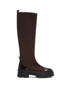 Bottes Dolly marron/noir - Talon 5.5 cm