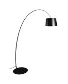 Lampadaire arc réglable en hauteur noir - 195x60x214 cm