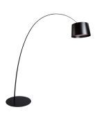 Lampadaire arc réglable en hauteur noir - 195x60x214 cm