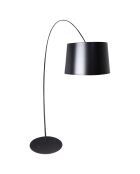 Lampadaire arc réglable en hauteur noir - 195x60x214 cm
