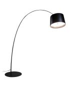 Lampadaire arc réglable en hauteur noir - 195x60x214 cm