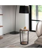 Lampadaire arc réglable en hauteur noir - 195x60x214 cm