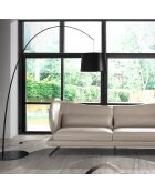 Lampadaire arc réglable en hauteur noir - 195x60x214 cm