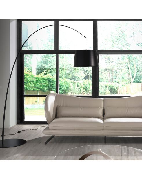 Lampadaire arc réglable en hauteur noir - 195x60x214 cm