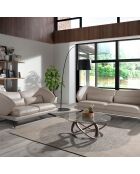 Lampadaire arc réglable en hauteur noir - 195x60x214 cm