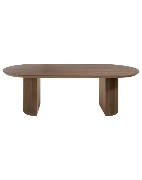 Fester Esstisch mit ovaler Nussbaumplatte - 240x105x75 cm