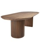 Fester Esstisch mit ovaler Nussbaumplatte - 240x105x75 cm