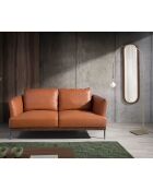 Miroir mural avec demi-pointe ovale noyer - 40x150x4 cm