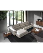 Table de chevet avec un tiroir de rangement. noyer/noir - 65x39x39 cm