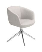 Fauteuil pivotant avec accoudoirs gris acier - 67x59x80 cm