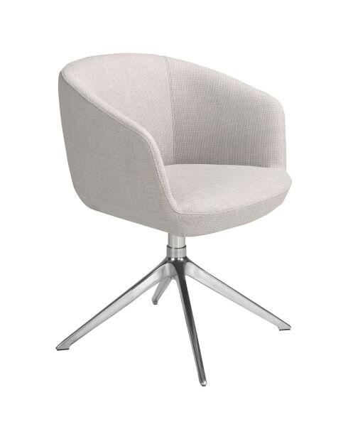 Fauteuil pivotant avec accoudoirs gris acier - 67x59x80 cm